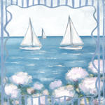 WHITE SAILBOATS-MAHJONG MAT (PREORDER)