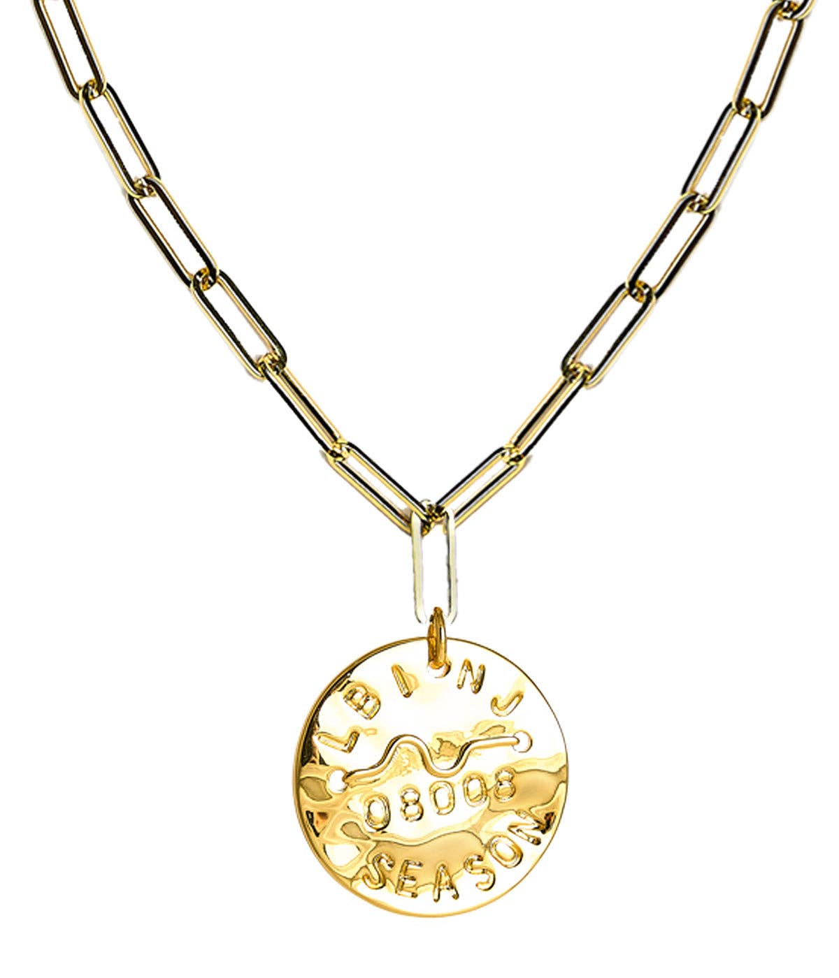 Beach Tag Charm Necklace – 18k Gold Plated - WS