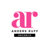 Anders Ruff Design Co logo featuring a stylized pink 'ar' with black text reading 'ANDERS RUFF' and 'DESIGN CO' on a white background.