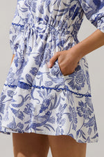 The Bam Bird Mahjong Mini Dress in Virda Floral