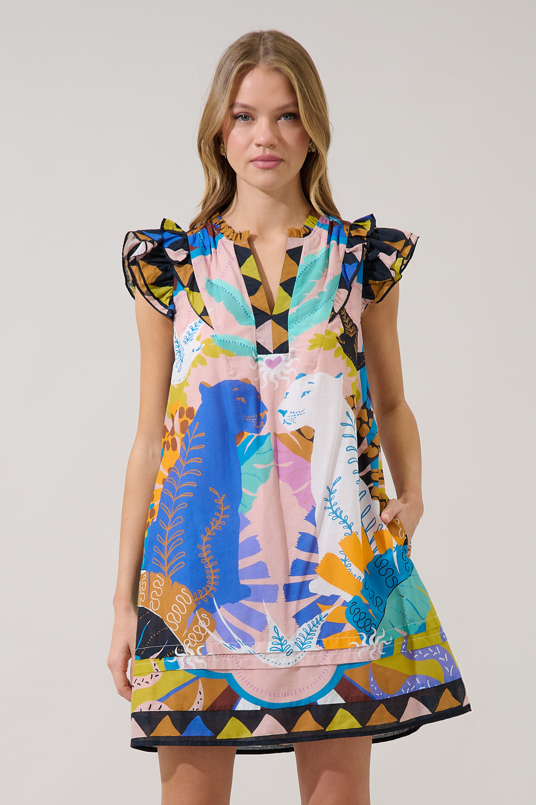 Cheetah & Bams Mahjong Dress
