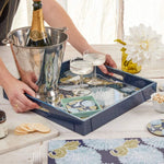 Chrysanthemum Bird Mahjong Serving Tray