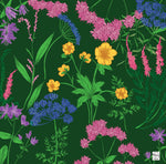 Garden Glow Mahjong Mat | Emerald Green Floral