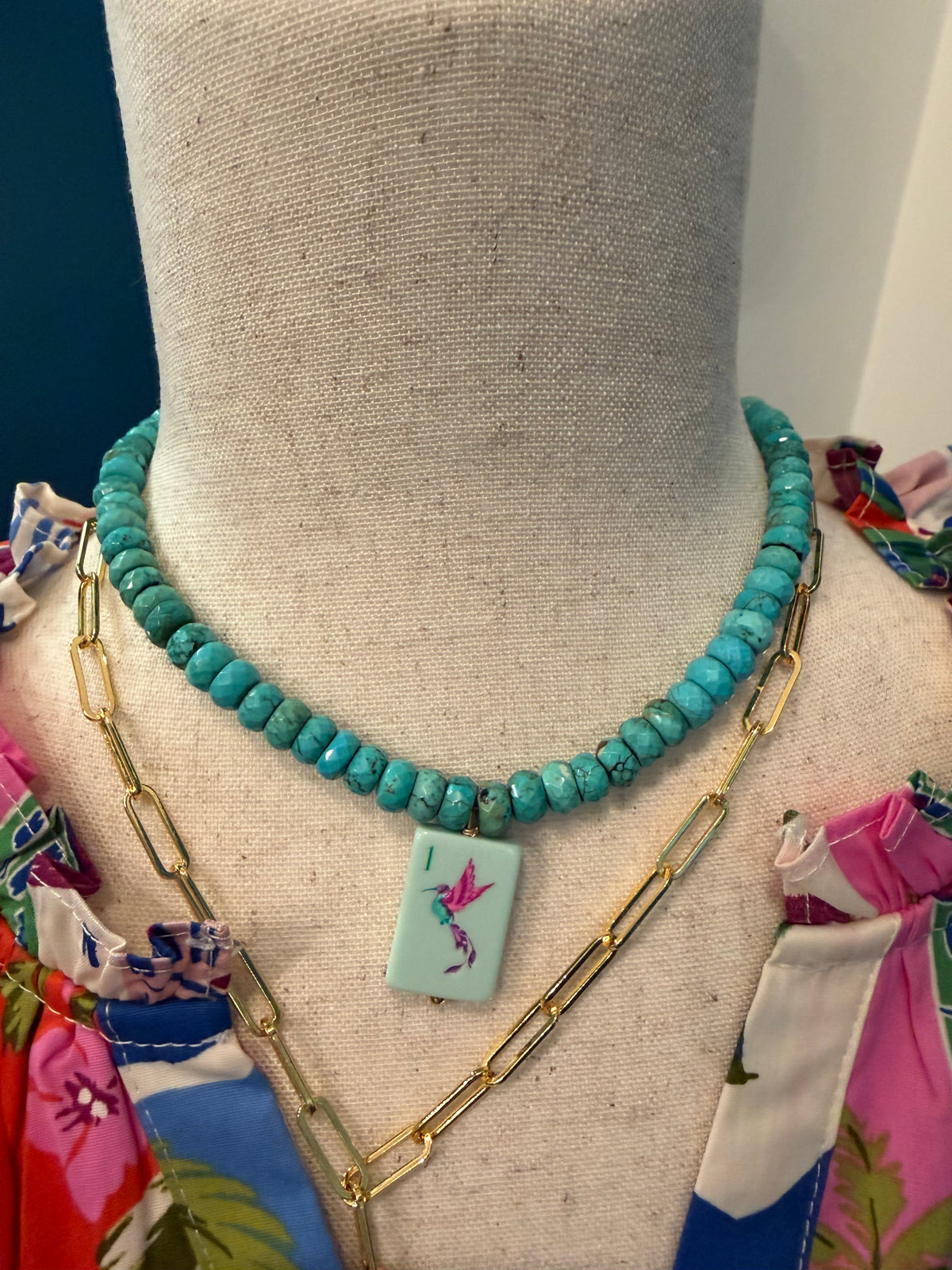 Kori Green necklace - Candy Mahj Turquoise