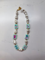 Kori Green necklace - Mint/Pearl Mahj Necklace
