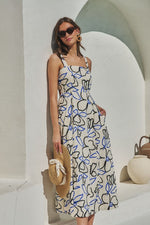 The Modern Midi Mahjong Dress Tercy Floral | Open Back Long Dress