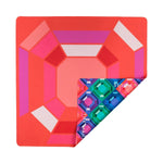 Ruby Gem Double-Sided Mahjong Mat | Reversible Jewel Collection