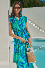 The Toucan Bird Mahjong Long Dress