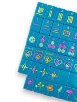 Totally Teal Mahjong Tiles
