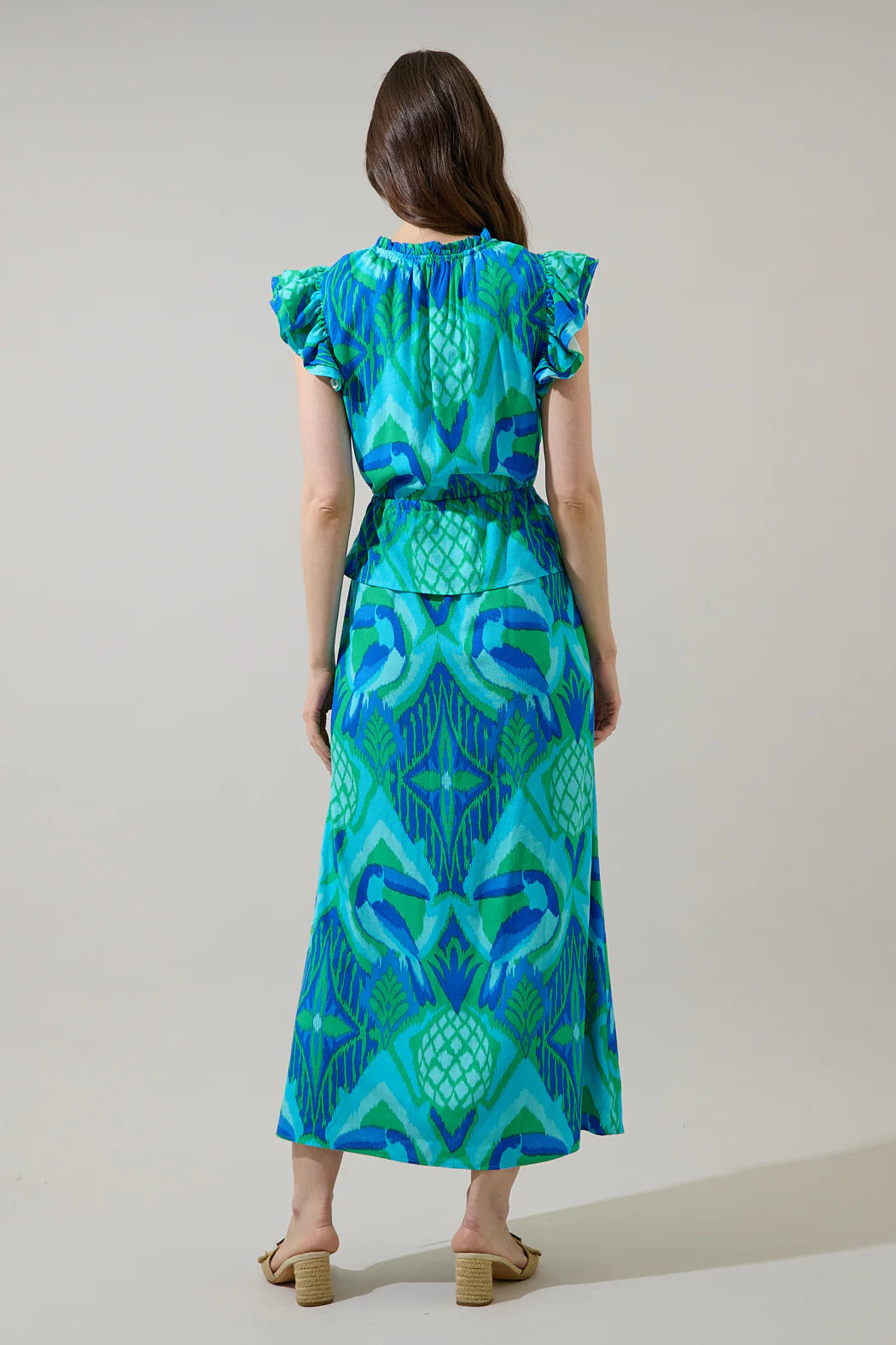 The Toucan Bird Mahjong Long Dress