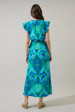 The Toucan Bird Mahjong Long Dress