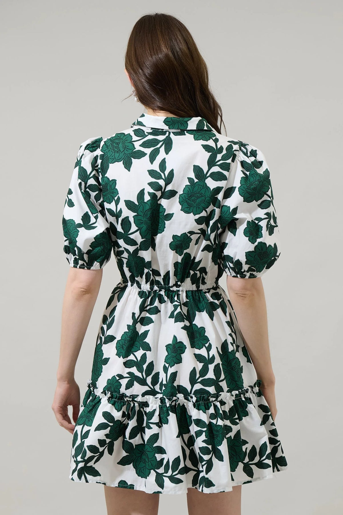 Bamboo Garden Mahjong Dress | Floral Button Down
