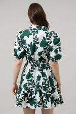 Bamboo Garden Mahjong Dress | Floral Button Down