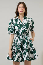 Bamboo Garden Mahjong Dress | Floral Button Down