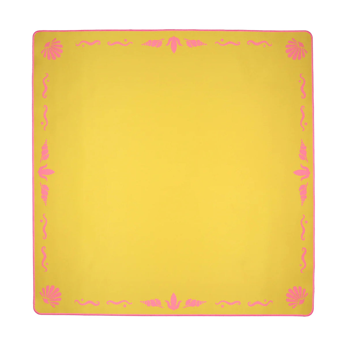 Island Border Mahjong Mat | Yellow | Mahjong House