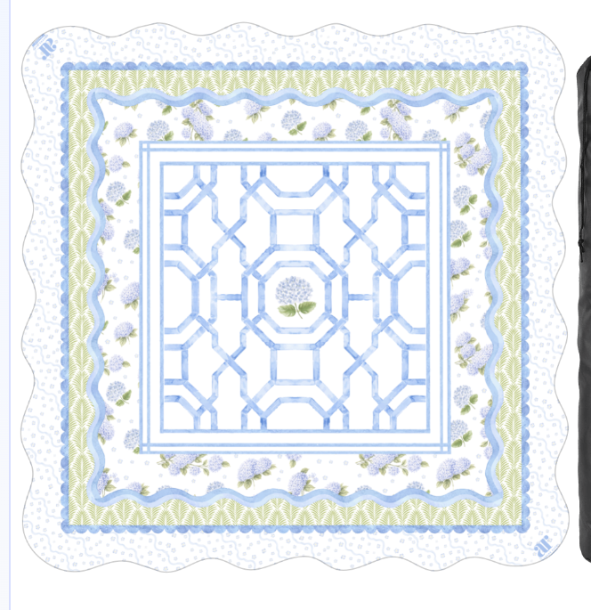 Hamptons Hydrangea Mahjong Mat
