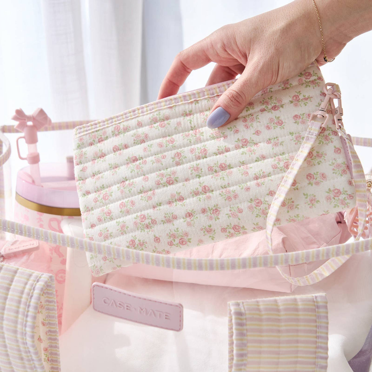 Case-Mate Quilted Ditsy Floral Jelly Tote Bag