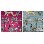 Bespoke Reversible Jungle Mahjong Mat | Hottie Pink & Blue Reversible Mat