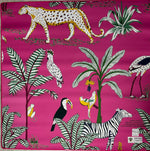Bespoke Reversible Jungle Mahjong Mat | Hottie Pink & Blue Reversible Mat