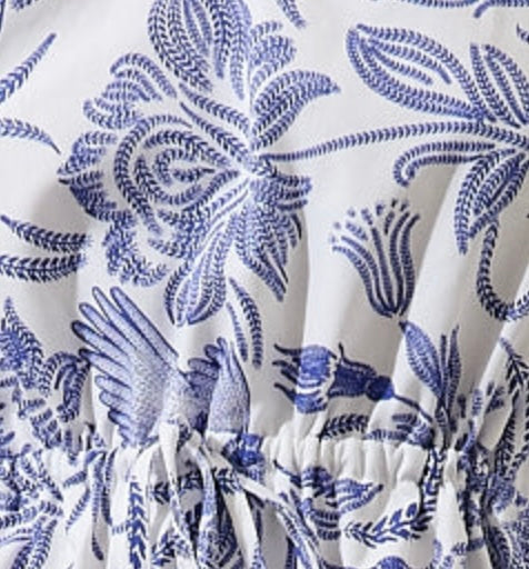 The Bam Bird Mahjong Mini Dress in Virda Floral