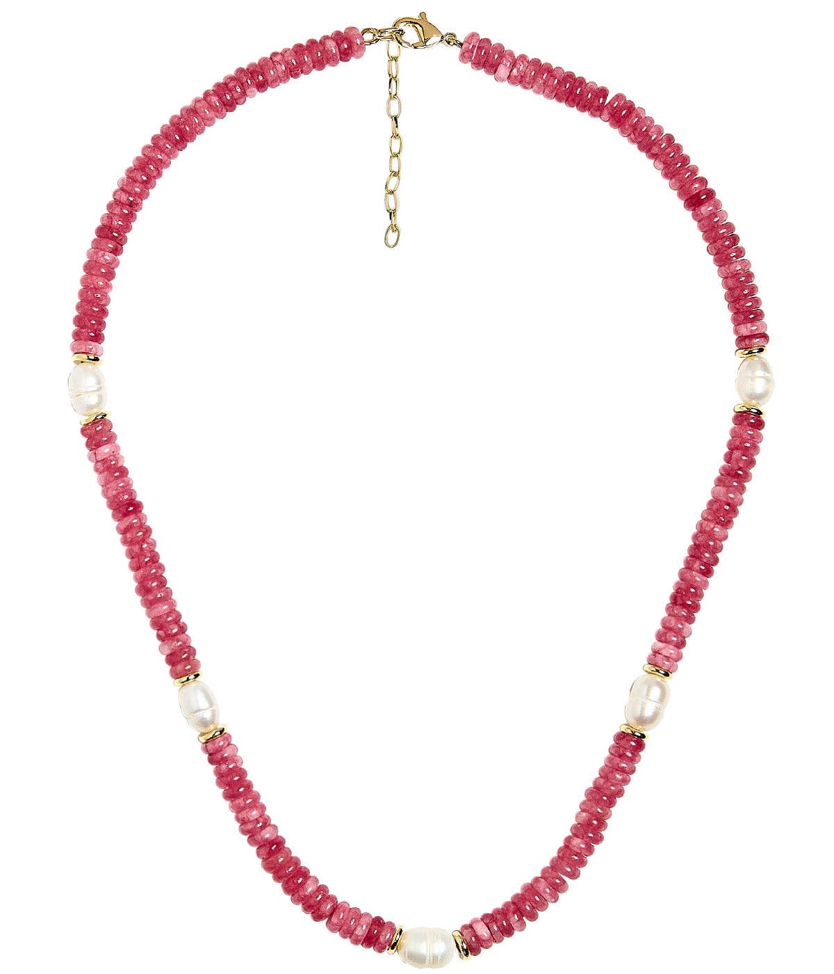 Jenny - Quartz Beaded Necklace with freshwater Pearl - WS