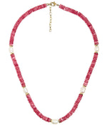 Jenny - Quartz Beaded Necklace with freshwater Pearl - WS