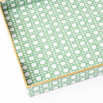 Green Cane Rectangular Tray