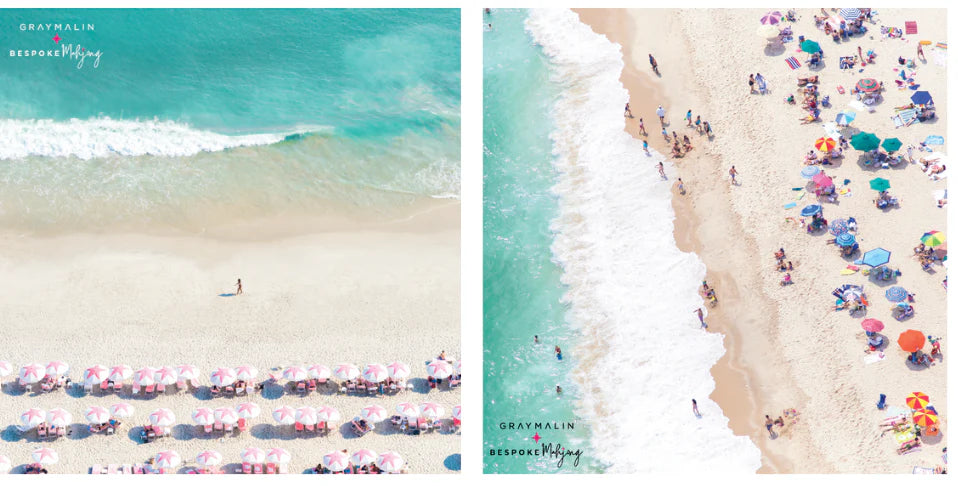 Bespoke x Gray Malin Double-Sided Mahjong Mat | Gray Malin Beach Club Mat
