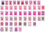 Year of the Horse Saddle Pink Mahjong Tiles | Equestrian Pink Mahjong Tile Set