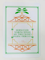 The Palm Royale Mahjong Tile Set and Mat and Shufflers