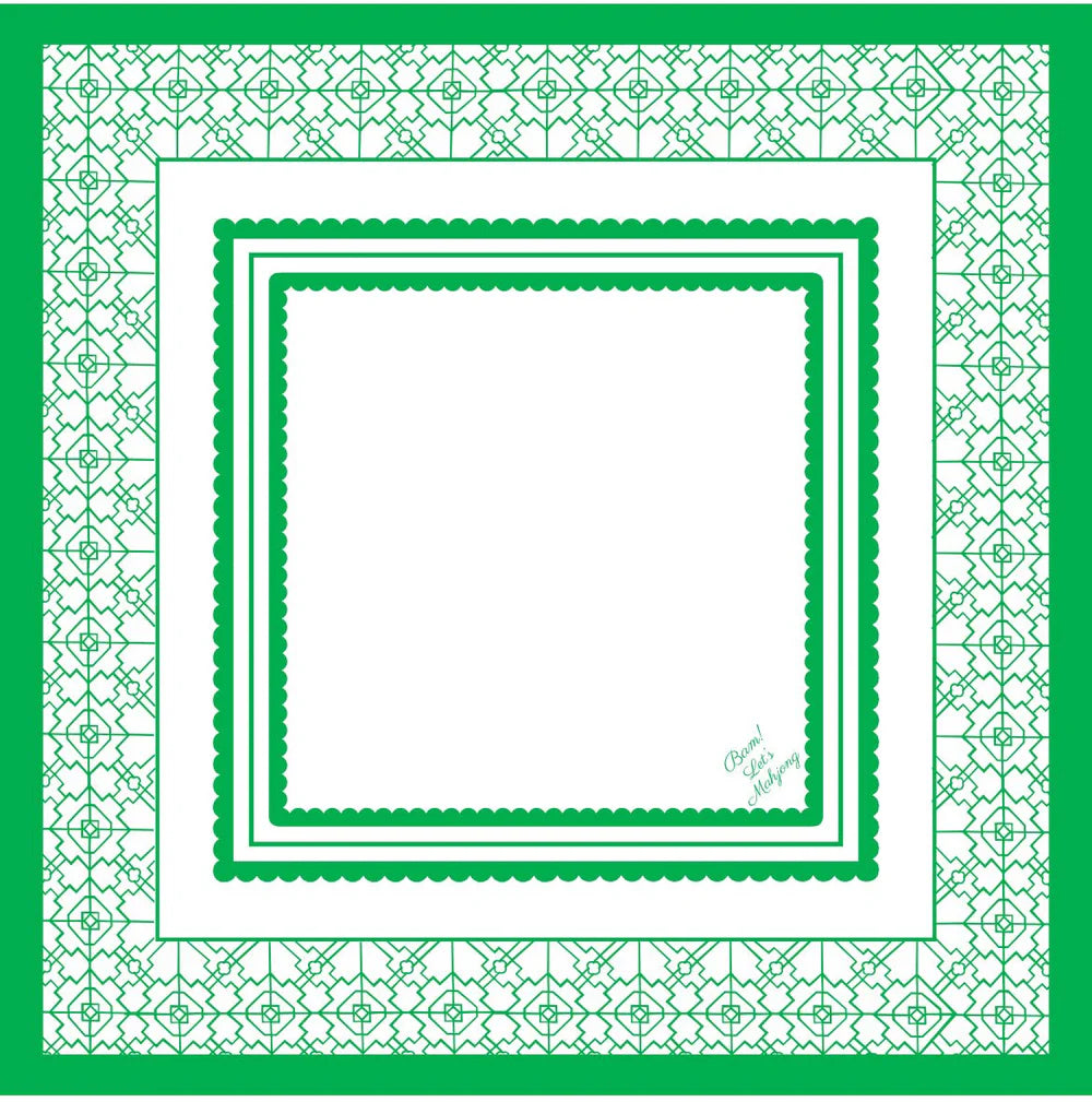 The Palm Royale Mahjong Tile Set and Mat and Shufflers