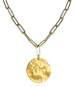 Beach Tag Charm Necklace – 18k Gold Plated - WS