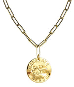 Beach Tag Charm Necklace – 18k Gold Plated - WS