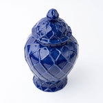 Navy Textured Ginger Jar - Large