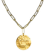 Beach Tag Charm Necklace – 18k Gold Plated - WS