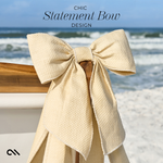 Case-Mate Ecru Raffia Bow Jelly Tote Bag