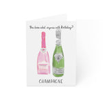 Champagne Birthday Card  "You Know What Rhymes with Birthday?