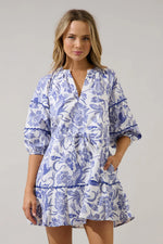 The Bam Bird Mahjong Mini Dress in Virda Floral