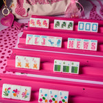 Pop Diva Mahjong Tiles | Retro Pop Art White Mahjong Tile Set
