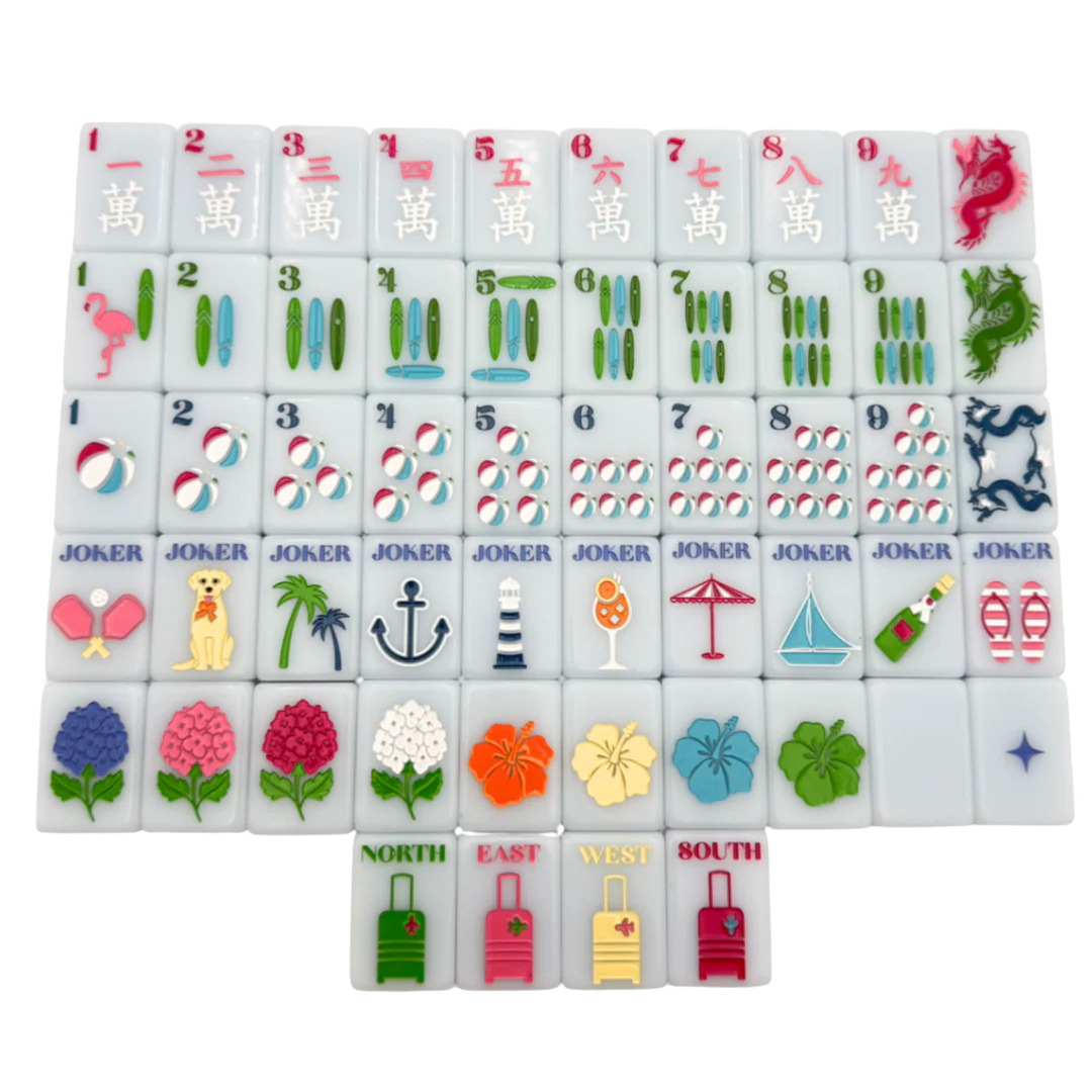 Bespoke X Gray Malin Beach Club Mahjong Tiles - Ocean Blue