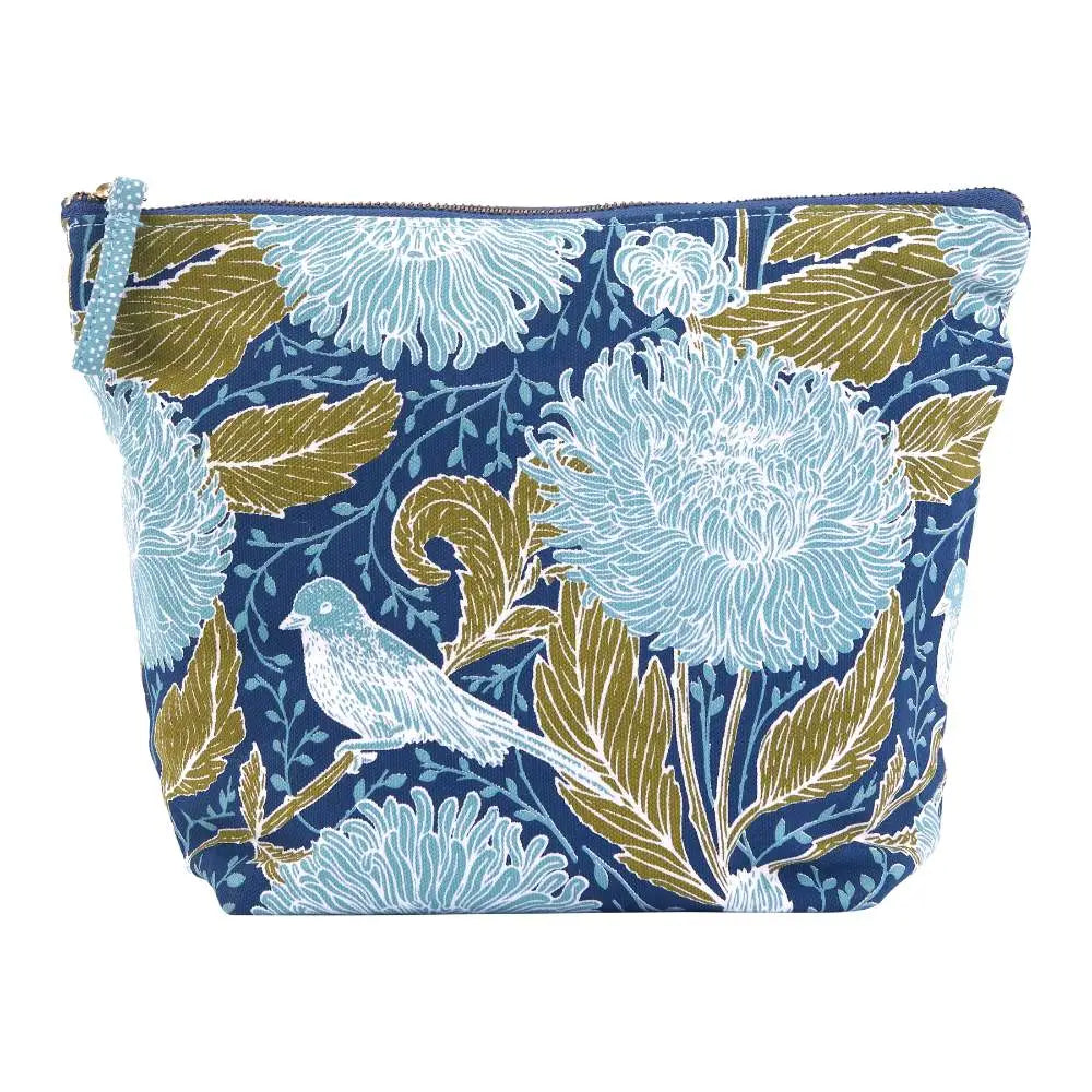 Chrysanthemum Bam Bird Canvas Zipper Tile Bag