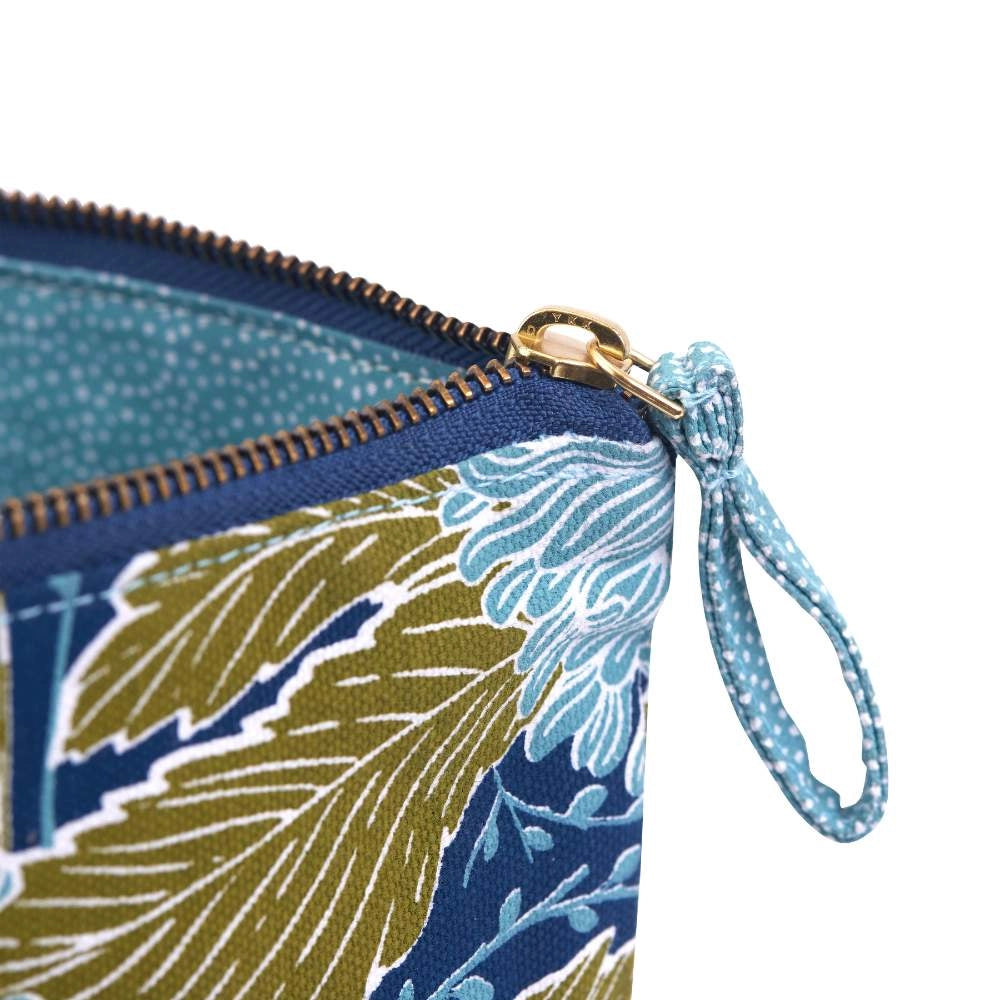 Chrysanthemum Bam Bird Canvas Zipper Tile Bag