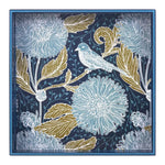 Chrysanthemum Bird Mahjong Serving Tray