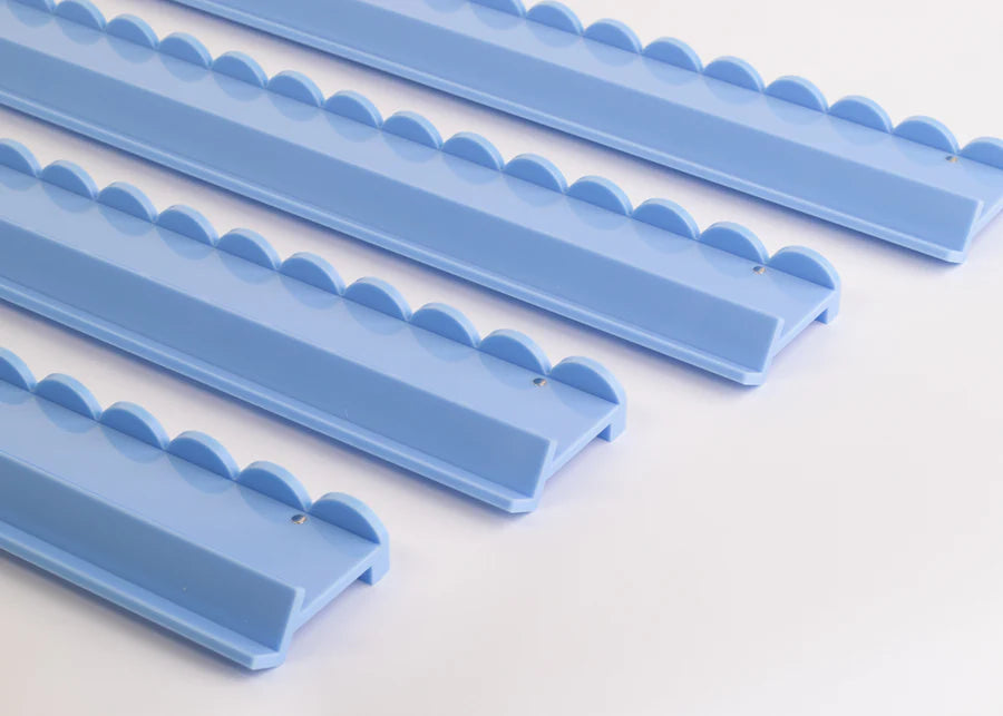 Miss Mahjong Scalloped Racks Cornflower Blue