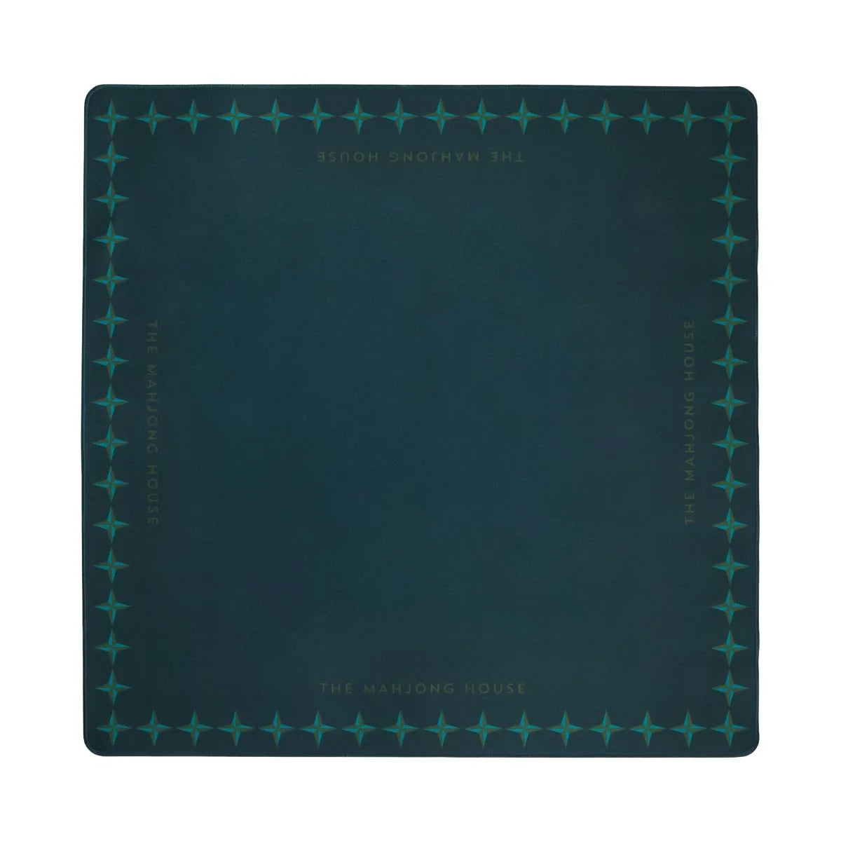 Deco Deep Blue & Gold Reversible Mahjong Mat | The Mahjong House