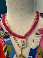 Kori Green necklace - Candy Mahj Hot Pink