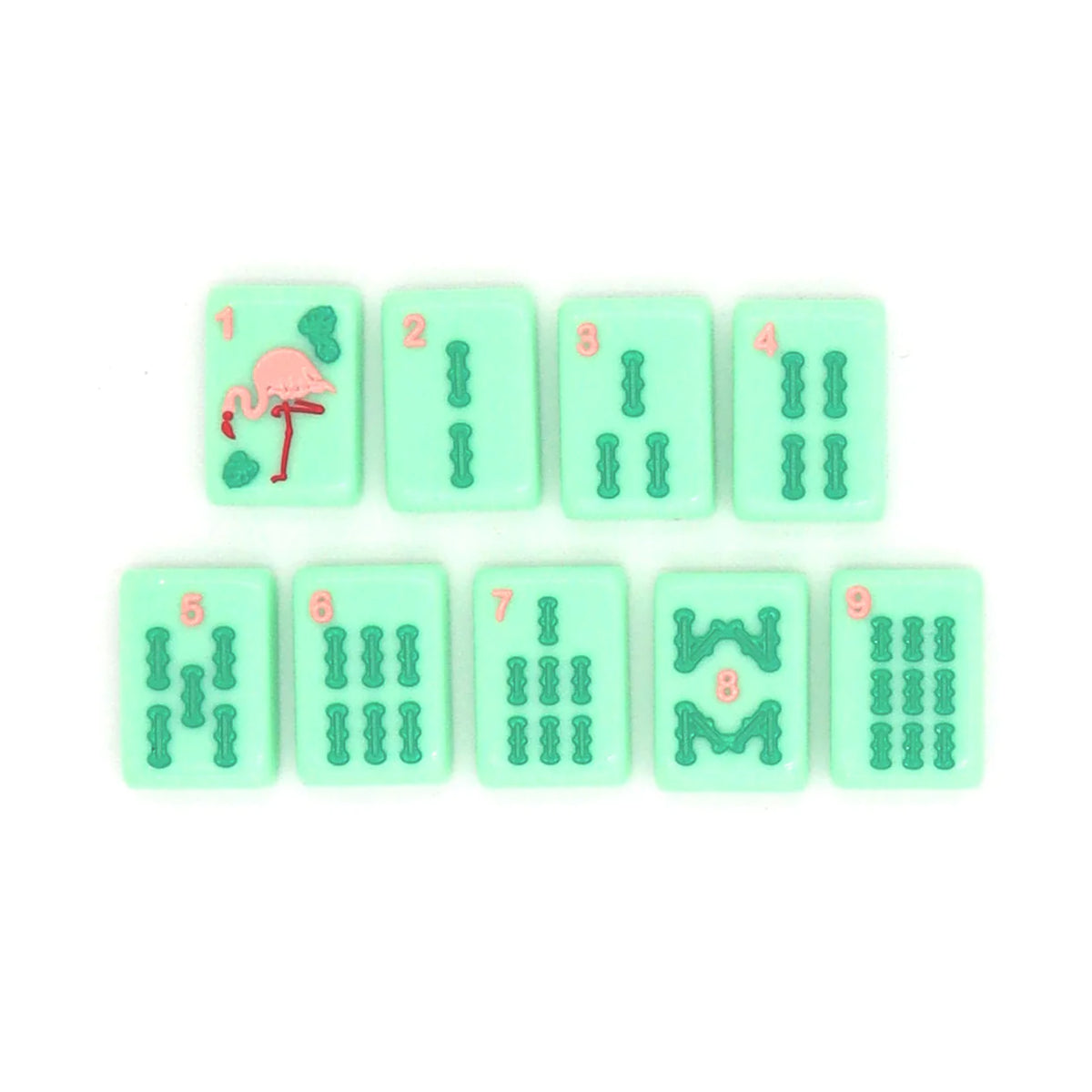 Green Island Mahjong Tiles | Coastal Acrylic Tile Set