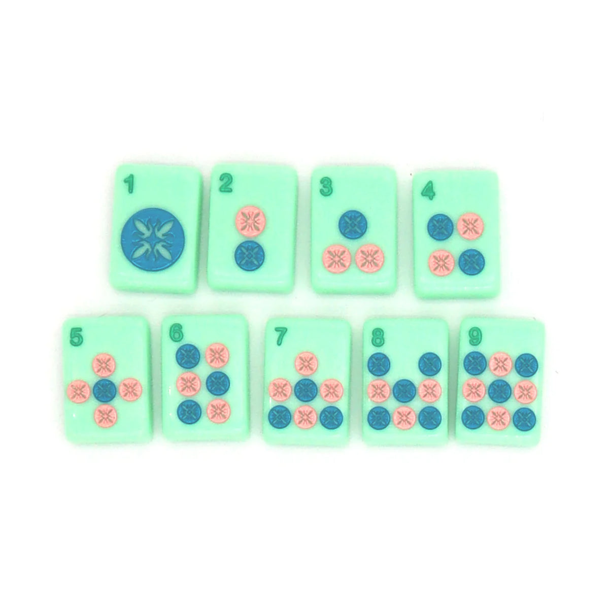 Green Island Mahjong Tiles | Coastal Acrylic Tile Set
