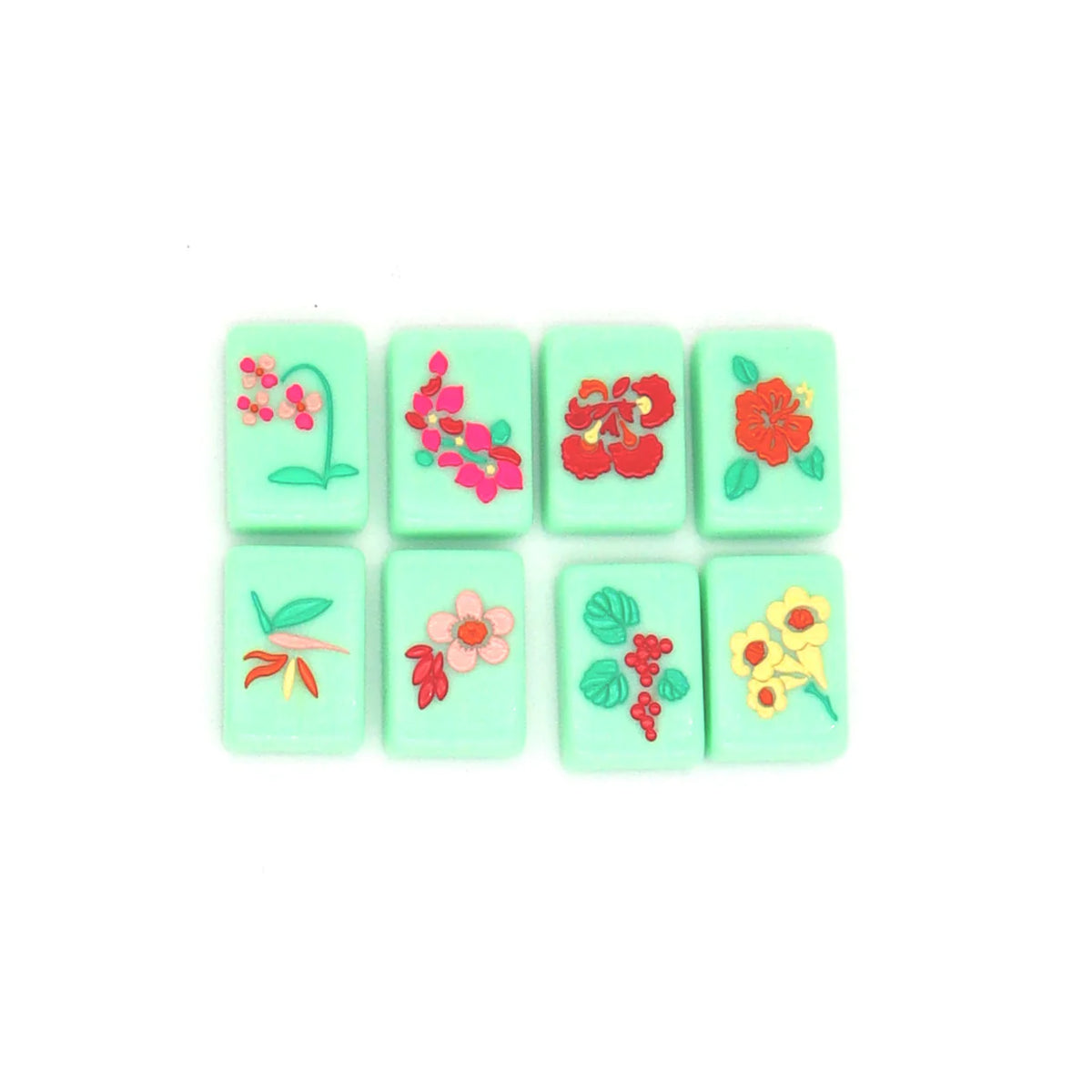 Green Island Mahjong Tiles | Coastal Acrylic Tile Set