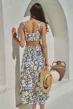 The Modern Midi Mahjong Dress Tercy Floral | Open Back Long Dress